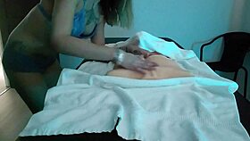 beautiful emy angel gives sexy massage with masturbation