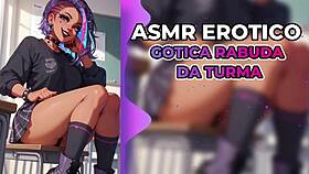 Gothic Colleague Whispers Forbidden Desires In Erotic ASMR Roleplay