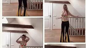 Emotional Dance Moves by Goddess with Glasses in Stunning Display