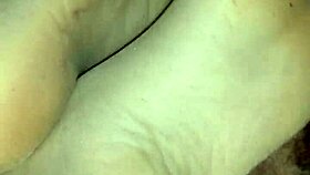 Tan Stockings Tease In Homemade Footjob Session