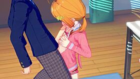 Hentai girl just can't stop sucking that big cock!