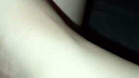 in the dark, this slutty barefoot babe gets her feet worshipped and licked all over