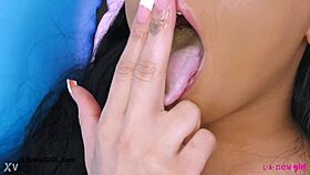 Cute Teen Brunette Reveals Her Sexy Body With Passionate Emotions On Sofa