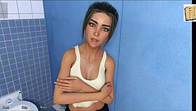 Feeling the excitement in this curvy 3d babe's cute outfit on the dik route