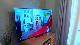 busty babe tricked into sucking cock