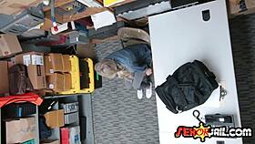 blonde teen wasnt happy fucking security for stealing