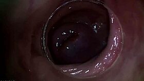 camera gets deep inside paula shy's vagina during masturbation