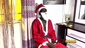 Santa's shocked by her sexy young outfit 😲