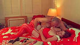 Yo, Granny Carmen Claus got me in her cheating Christmas elf fuck till Santus crashed it!