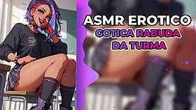 Gothic Colleague Whispers Forbidden Desires In Erotic ASMR Roleplay