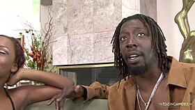 he ensured the brunette's black booty was oiled before the thick finish