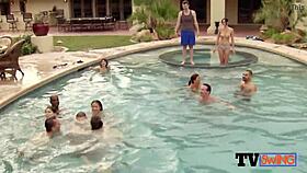 we got steamy in the hot tub with couples