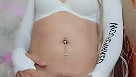 Is this rica blanca transsexual crossdressing while jerking a cock?