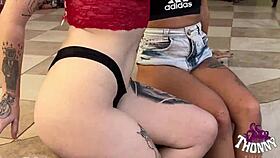 Curvy nymphs crave cum on their feet.