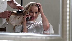 blonde minx alexa flexy gets wild with dp action at the salon gp3221!