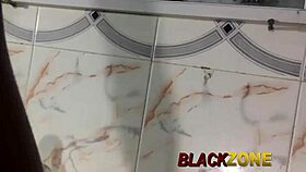 Stepmom and stepson in bathroom with ebony ass casting