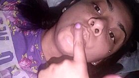 before work, she gets ready with morning routines at home