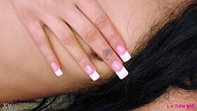 Cute Teen Brunette Reveals Her Sexy Body With Passionate Emotions On Sofa