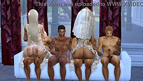 Paula and lana group scene with bbc