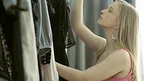 Playsome teen sweetheart angel enjoys a fun activity