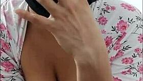 Milf shakes beautiful ass and shows big nipples!