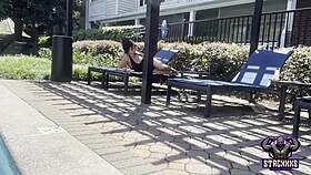 stacxxxs presents day at pool with hawaiian angel 😏