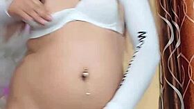 Is this rica blanca transsexual crossdressing while jerking a cock?