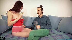 Wife Ignores Boyfriend, Calls Lover for Fuck on Couch