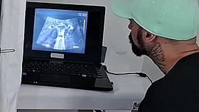 Gyno bangs my wife during ultrasound while I watch, damn!