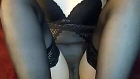 Amateur Babe Gives Footjob In Stockings First Time