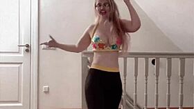 Emotional Dance Moves by Goddess with Glasses in Stunning Display