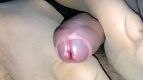 Tan Stockings Tease In Homemade Footjob Session