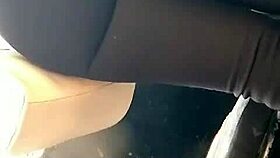 Young 18+ girl shows off her big ass in raw action