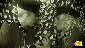 Three Girls In Retro Uniforms Ride Stud