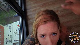 Reagan Lush gives sloppy POV blowjob until cum twice