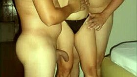 Two guys take turns in Karina's pussy!