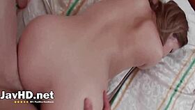 At the holiday party, her trimmed pussy catches eyes. This guy’s ready for a hardcore creampie finish!