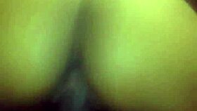 Teen slut rides black cock and gets huge creampie