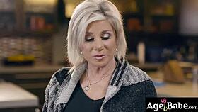 Is This Older Woman Gagging On Young Cock To Get It Ready For Her Pussy?