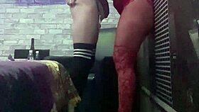 brunette with big ass fucks hot student in the ass, bent over