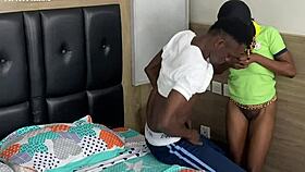 perfectisland shares an innocent scene with juicy ebony ass and wet pussy in missionary position.