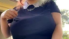 The Alternative Milf Next Door Smokes Out Back