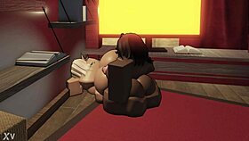 Huge black cock powerfully splits pussy open in apartment. Intense moaning fills the room.