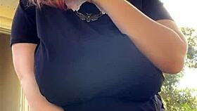 The Alternative Milf Next Door Smokes Out Back