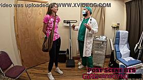 i’m totally hooked on lilly jade’s first gyno exam with wild backstage action.