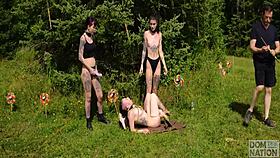 a piss fantasia where a submissive girl dances for rough face fucking