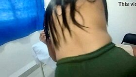 Pretty Doctor Expresses Milk From Big Nipples While Giving Blowjob To Small Cock And Big Cock.