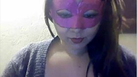 this bbw babe casually sucks on her big toy, moaning with pleasure as she rides it hard