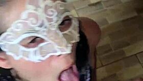 Sailor girl receives facial cumshot