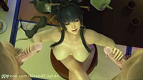 nyotengu double cock fun
